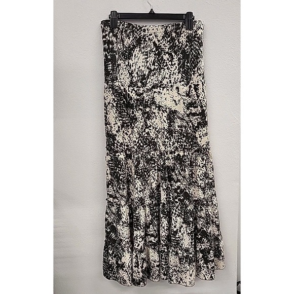 CAbi Long Maxi Skirt, Beige/Black, Size Small - Picture 4 of 9